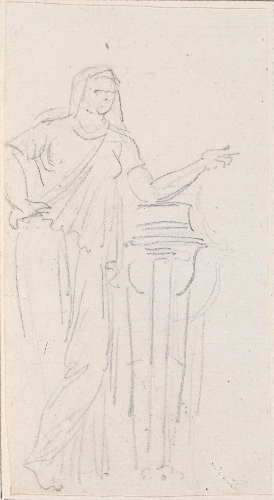 Statue of a Vestal Virgin by Hubert Robert