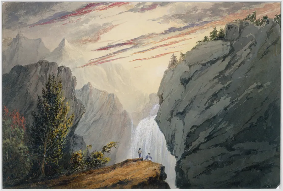 At the Waterfall by David Claypoole Johnston