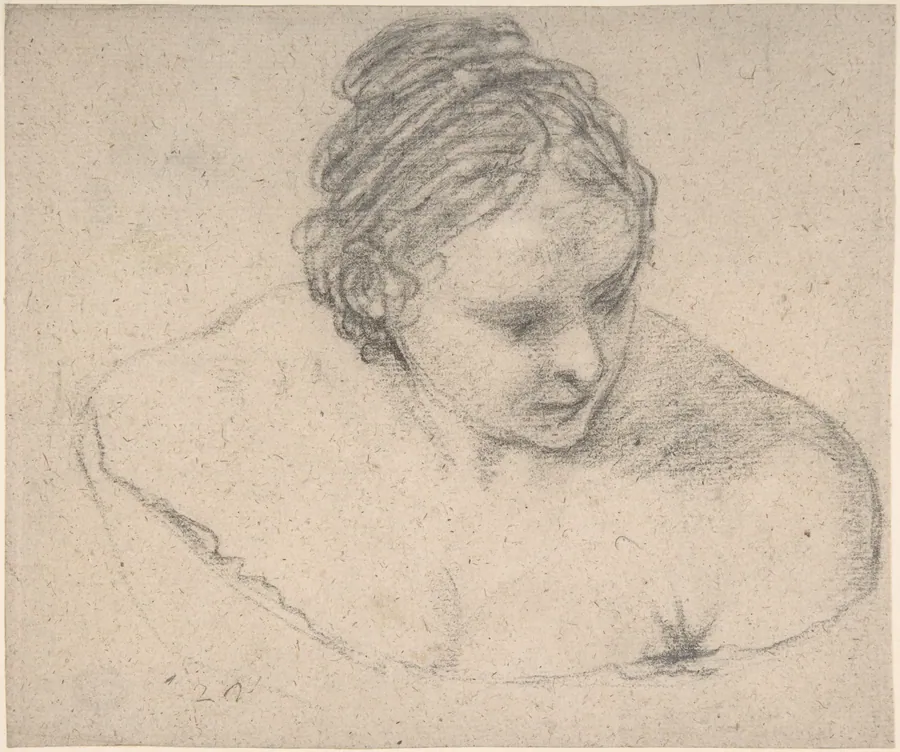Bust of a Woman looking right by Anonymous, Spanish, 17th century