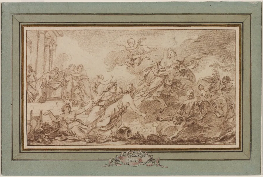 Boreas Abducting Oreithyia by Jean-Baptiste-Marie Pierre