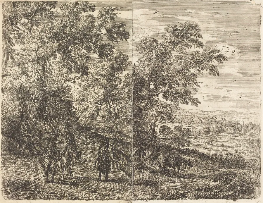 Shepherd with Goats (Les chèvres) by Claude Lorrain