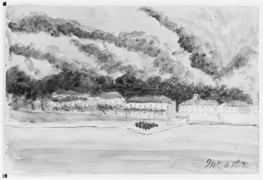 Mount Athos, 1904 (from Sketchbook) by Mary Newbold Sargent