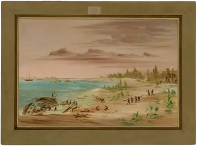 Wreck of the Aimable, on the Coast of Texas. 1685