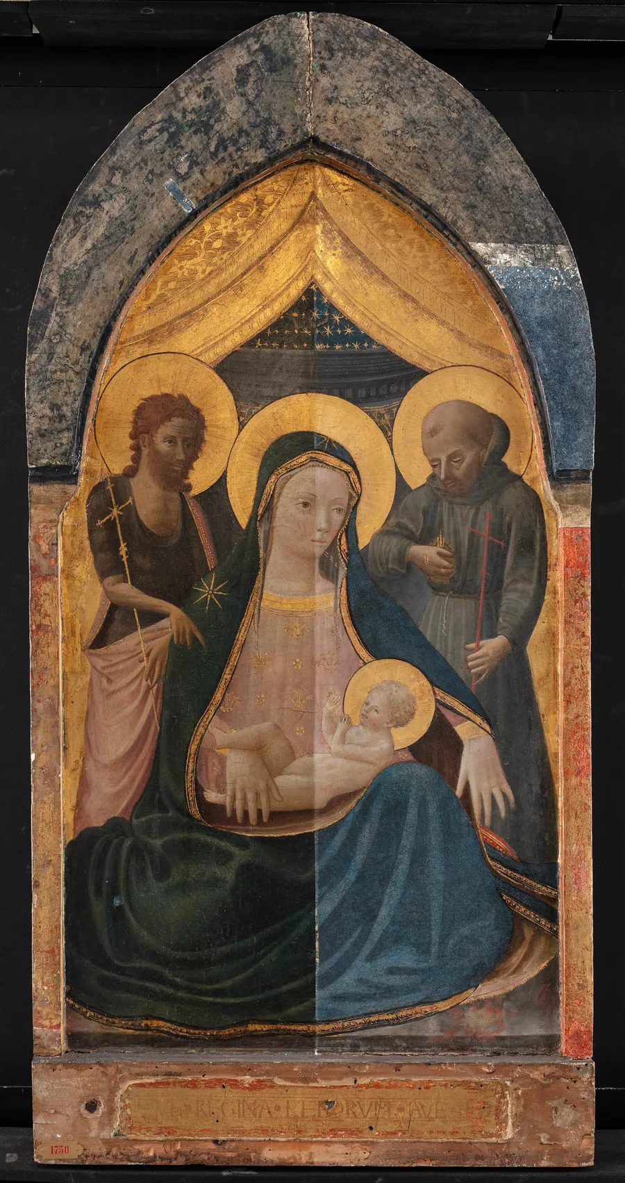 Madonna med Barnet og helgener by Andrea di Giusto Manzini