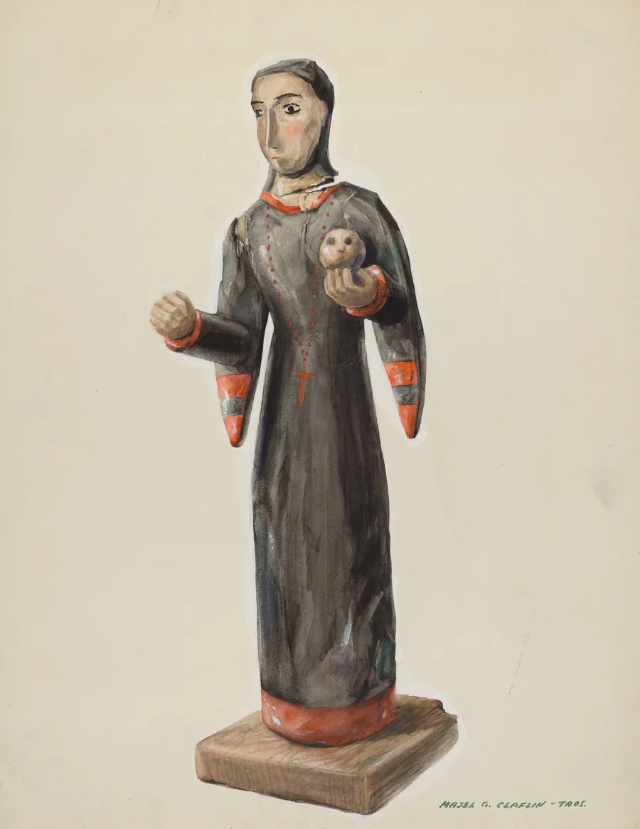 Santa Rita - (Bulto) by Majel G. Claflin