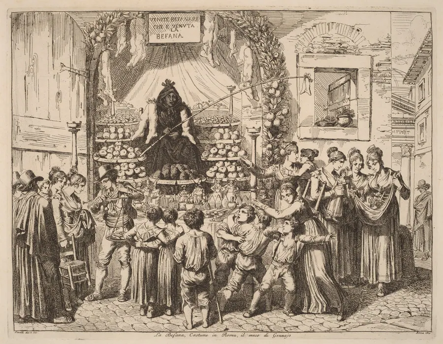 La Befana by Bartolomeo Pinelli