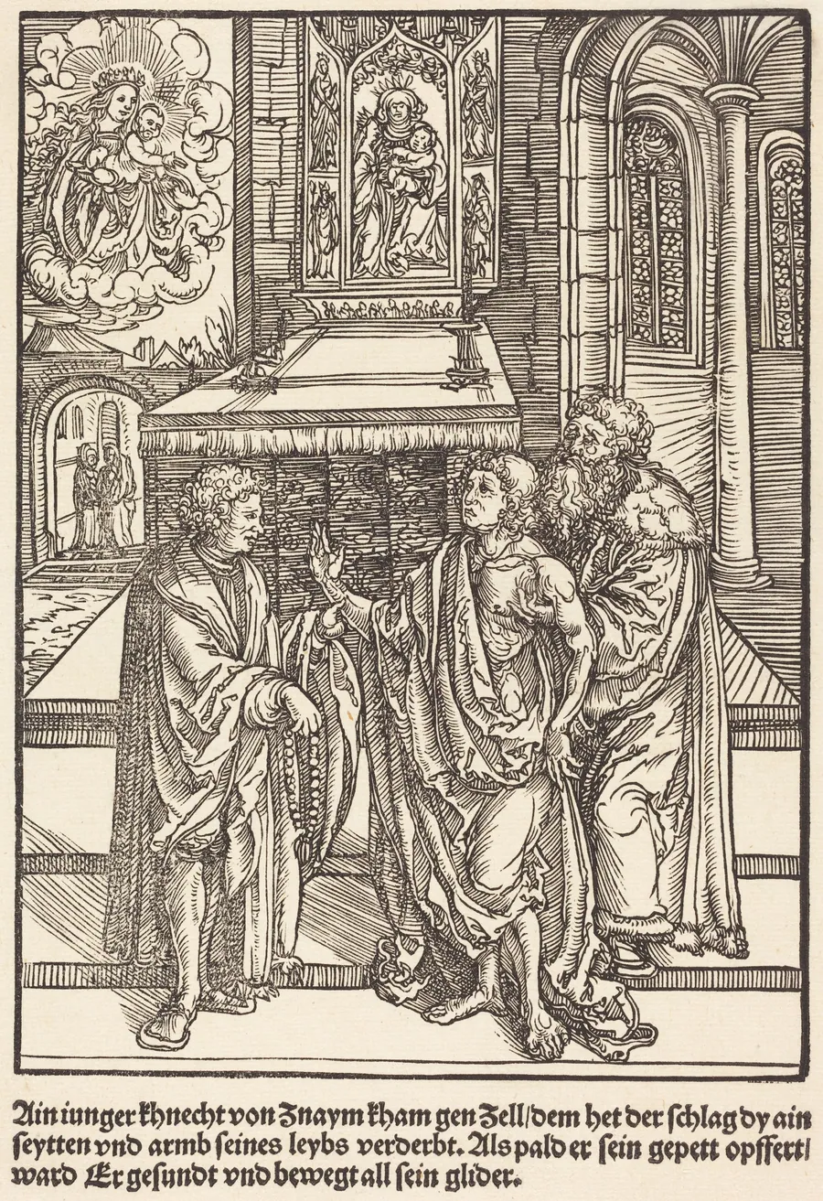 Ain iunger Khnacht von Znaym ... by Master of the Miracles of Mariazell