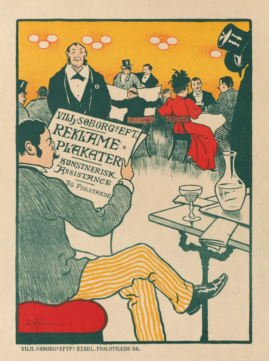 Masters of the Poster: Poster for Exhibition of Artistic Posters of Wilhelm Söborg by Paul Gustav Fischer