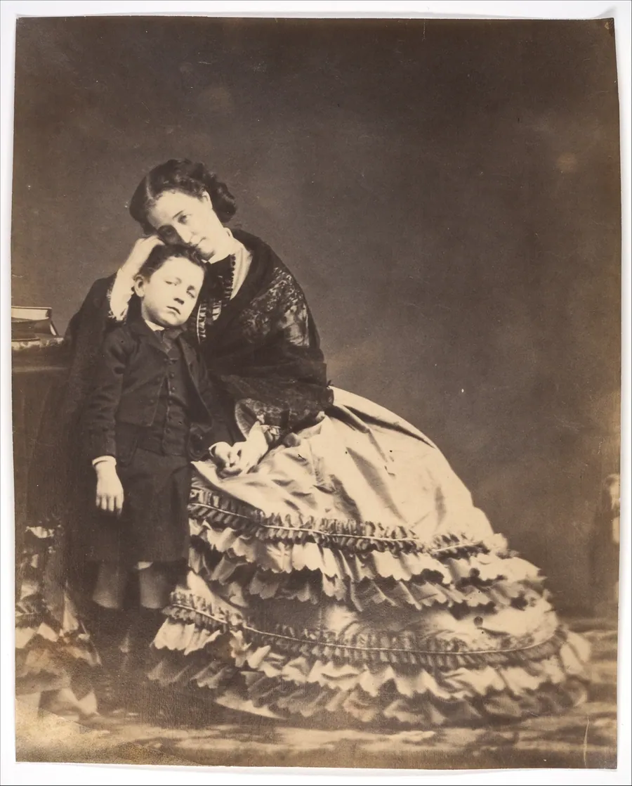 [Empress Eugénie and the Prince Imperial] by Louise Deglane