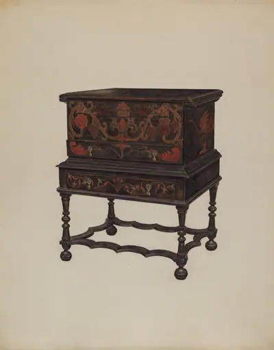 Box Desk on Frame