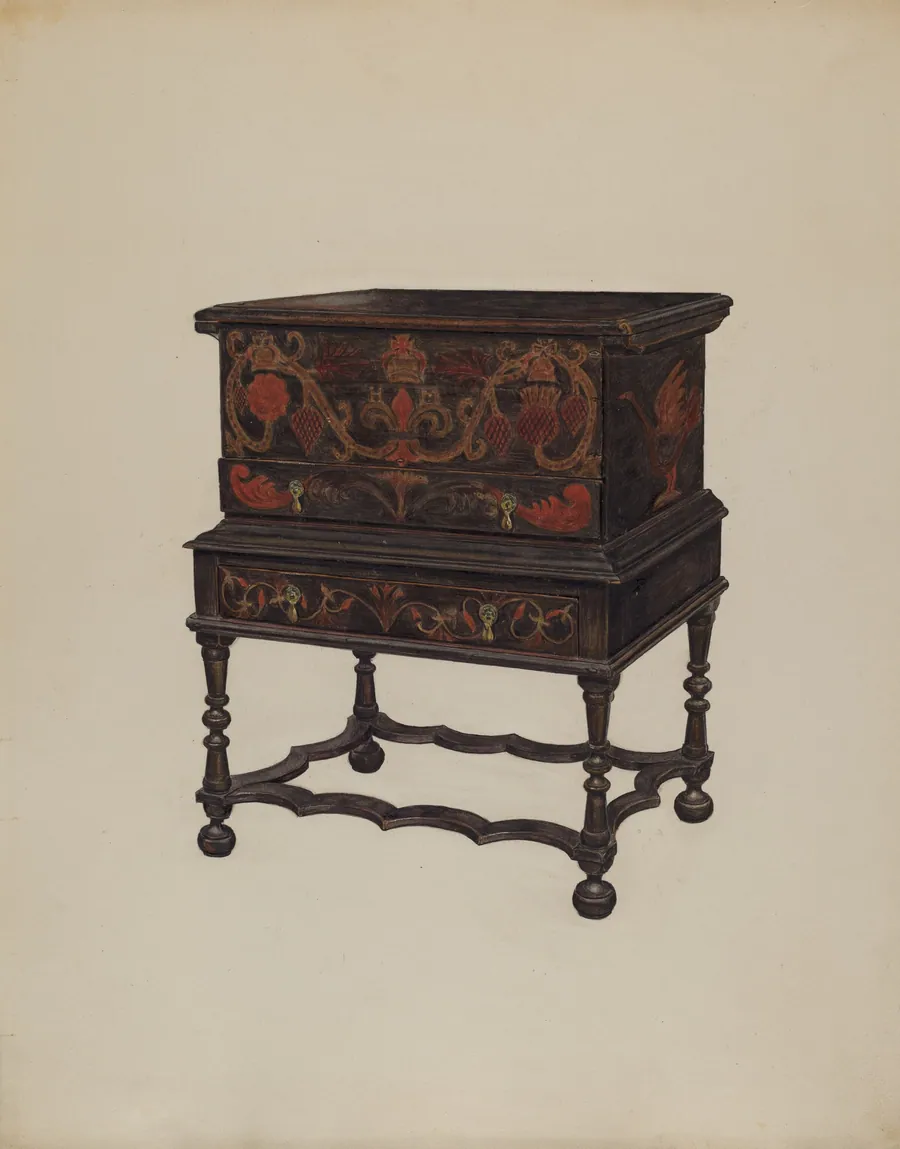 Box Desk on Frame by Francis Borelli