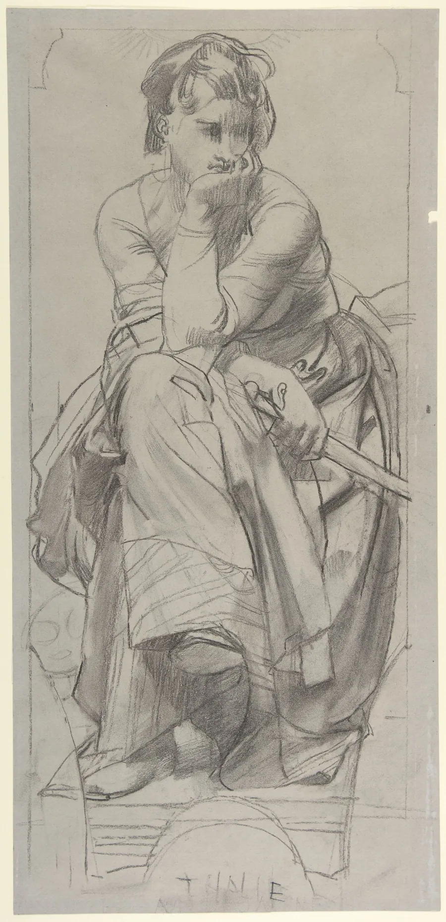 Study for the Muse Thalia by Paul Baudry