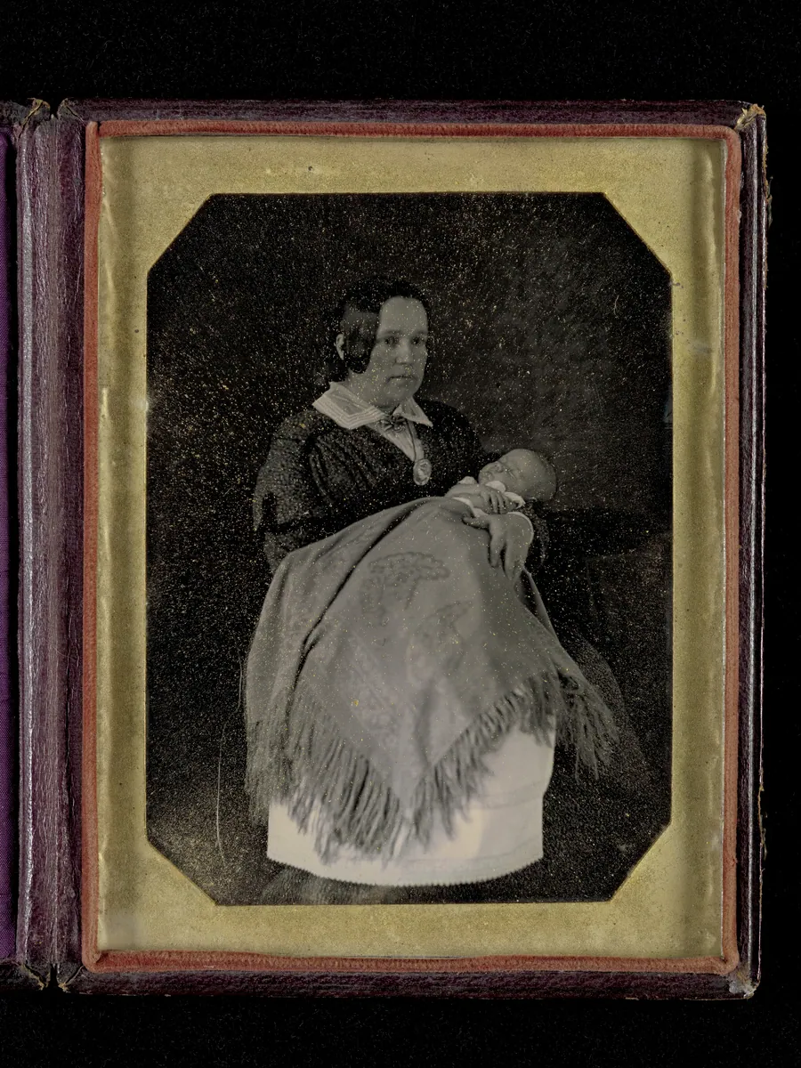[Mrs. Thomas Ustick Walter and Her Deceased Child] by W. & F. Langenheim