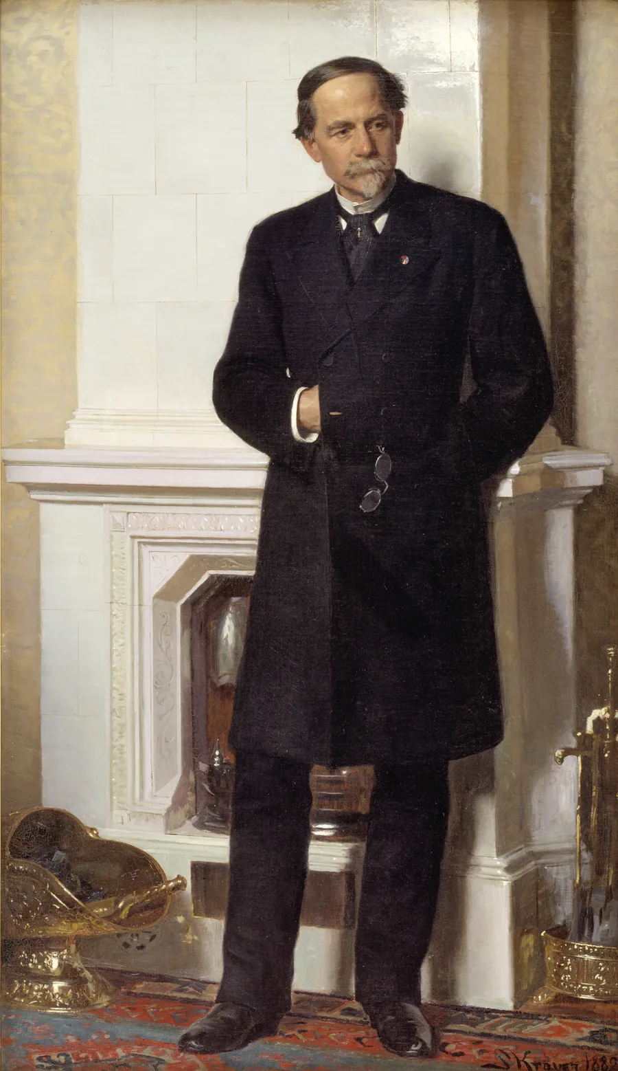 Portræt af arkitekten F. Meldahl by P.S. Krøyer