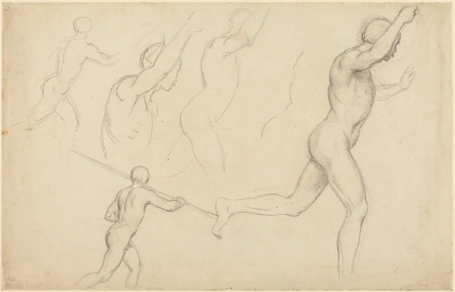 Studies of Men Running by William Etty