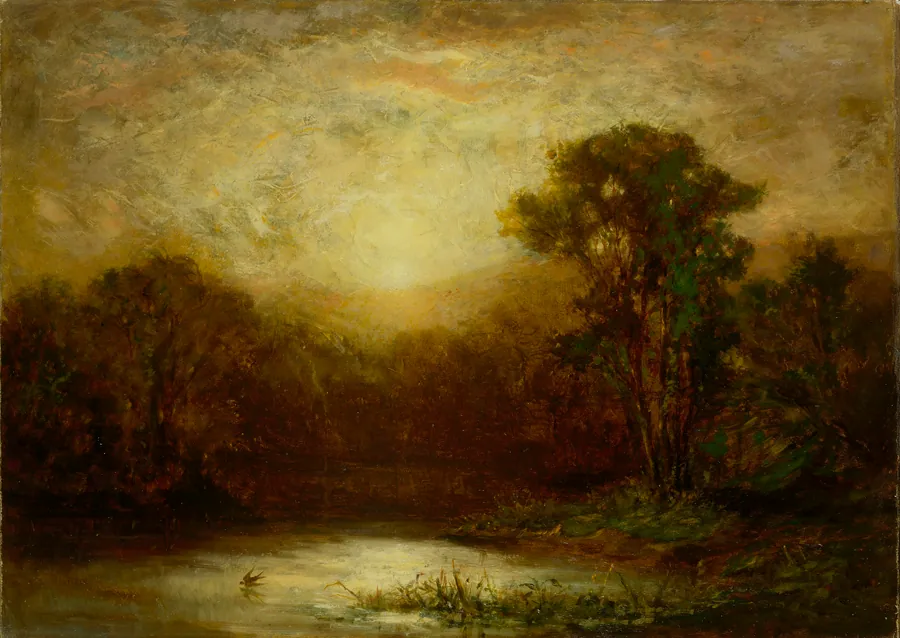 Sunset by Edward Mitchell Bannister, born St. Andrews, New Brunswick, Canada 1828-died Providence, RI 1901