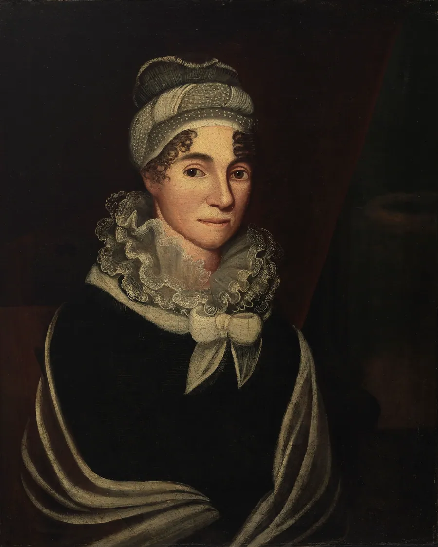 Portrait of a Woman by Zedekiah Belknap, born Ward, MA 1781-died Weathersfield, VT 1858