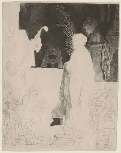 The Artist Drawing from the Model