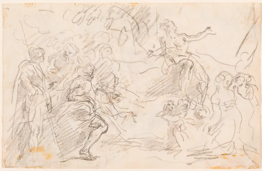 Biblical Scene [verso] by Sebastiano Ricci