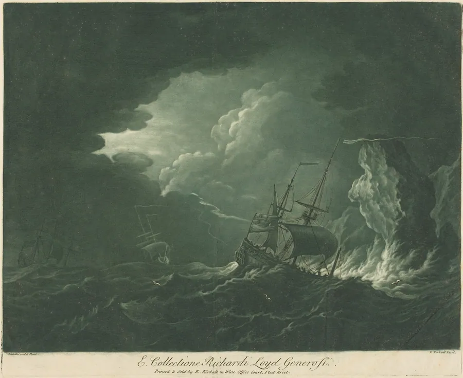 Shipping Scene from the Collection of Richard Lloyd by Elisha Kirkall
