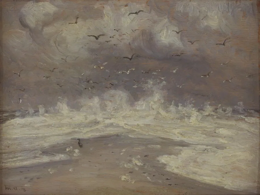 Stormvejr. Skagens Gren by Michael Ancher