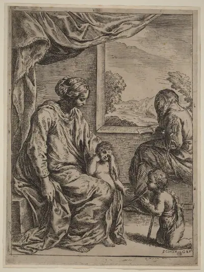 The Holy Family with Saint John the Baptist