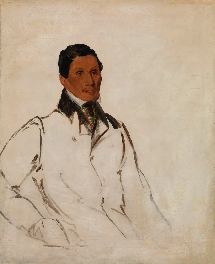 Waun-naw-con, The Dish (John W. Quinney), a Missionary Preacher by George Catlin, born Wilkes-Barre, PA 1796-died Jersey City, NJ 1872