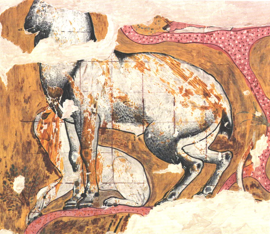 Ibex and Dog from the Tomb of Qenamun by Nina de Garis Davies