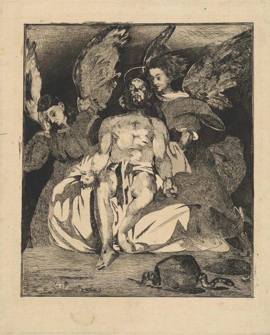Dead Christ with Angels (Christ aux anges) by Edouard Manet