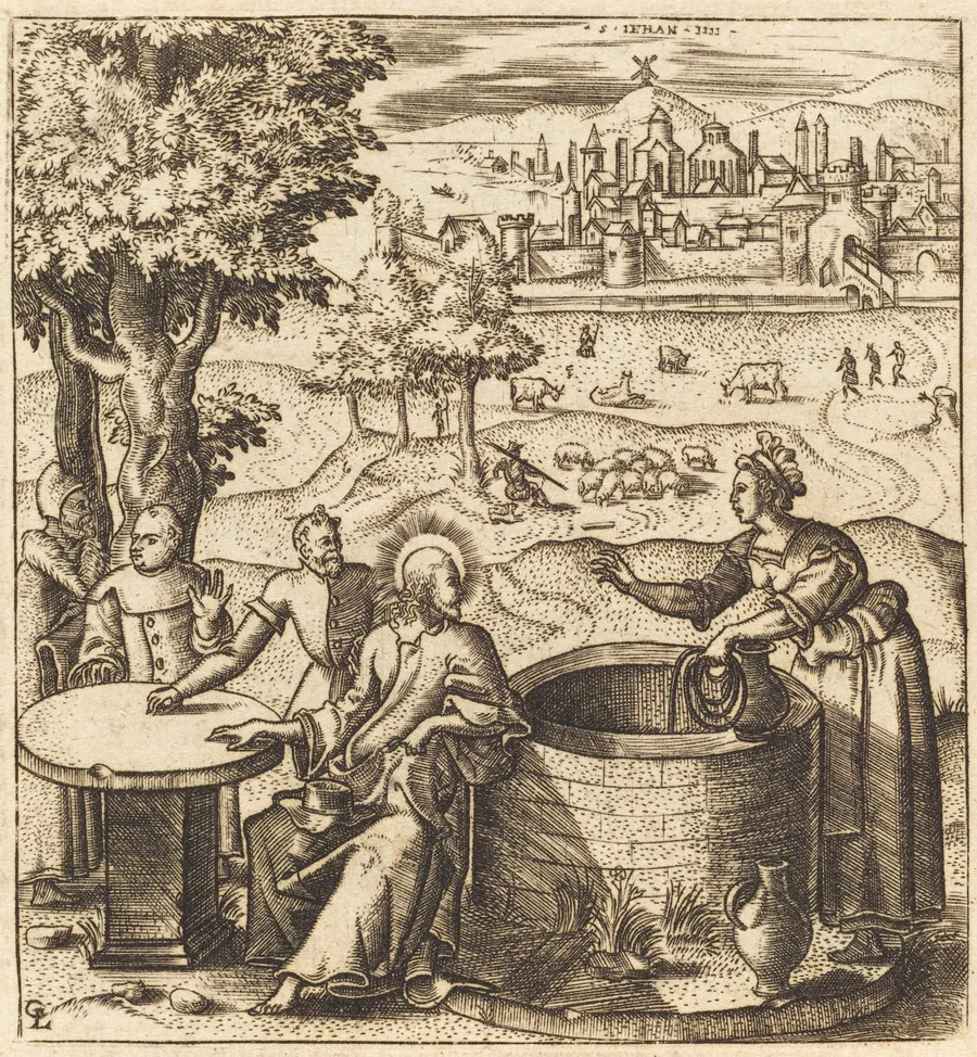 Christ and the Woman of Samaria by Léonard Gaultier