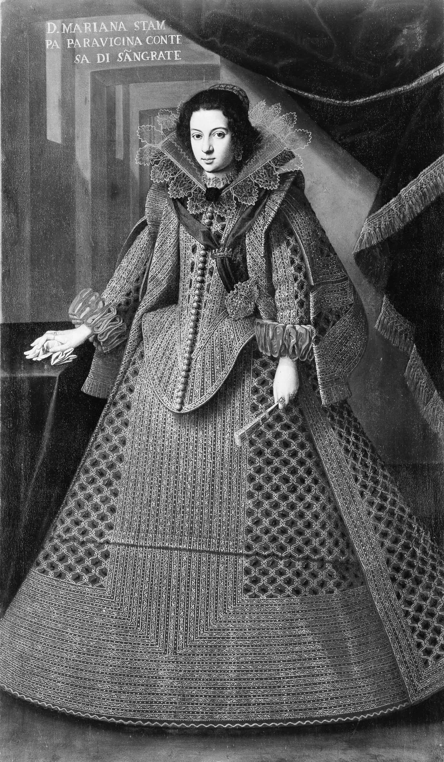 Doña Marianna Stampa Parravicina (born 1612), Condesa di Segrate by Spanish Painter