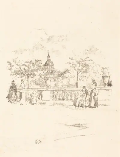 The Pantheon, from the Terrace of the Luxembourg Gardens