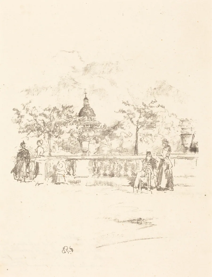 The Pantheon, from the Terrace of the Luxembourg Gardens by James McNeill Whistler