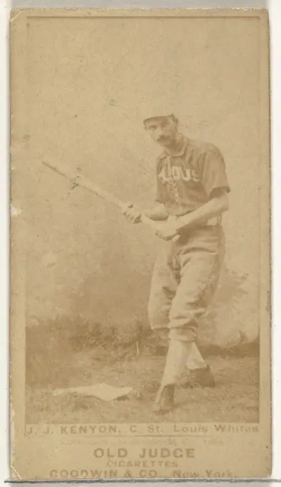 Kenyon, Catcher, St. Louis Whites, from the Old Judge series (N172) for Old Judge Cigarettes
