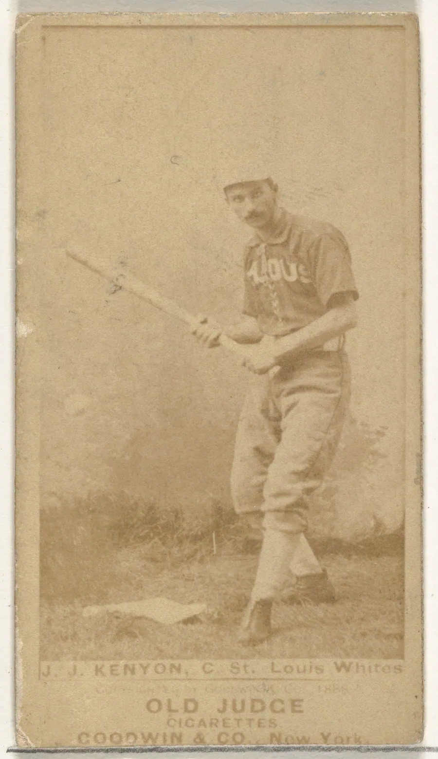 Kenyon, Catcher, St. Louis Whites, from the Old Judge series (N172) for Old Judge Cigarettes by Goodwin & Company