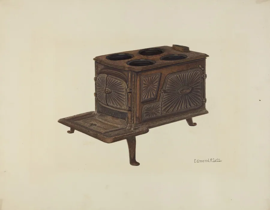 Cast Iron Toy Stove by Edmond Lorts