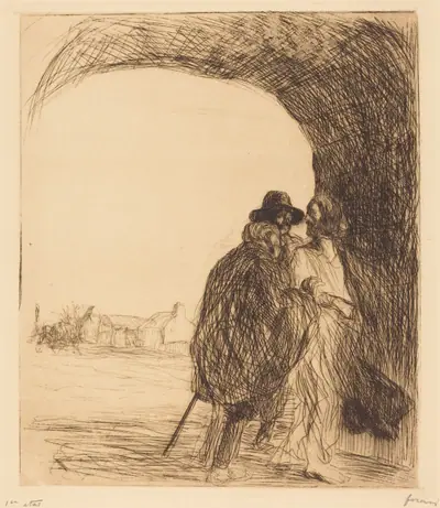 La rencontre sous la voute (3e planche) (The Meeting under the Arch) (third plate)