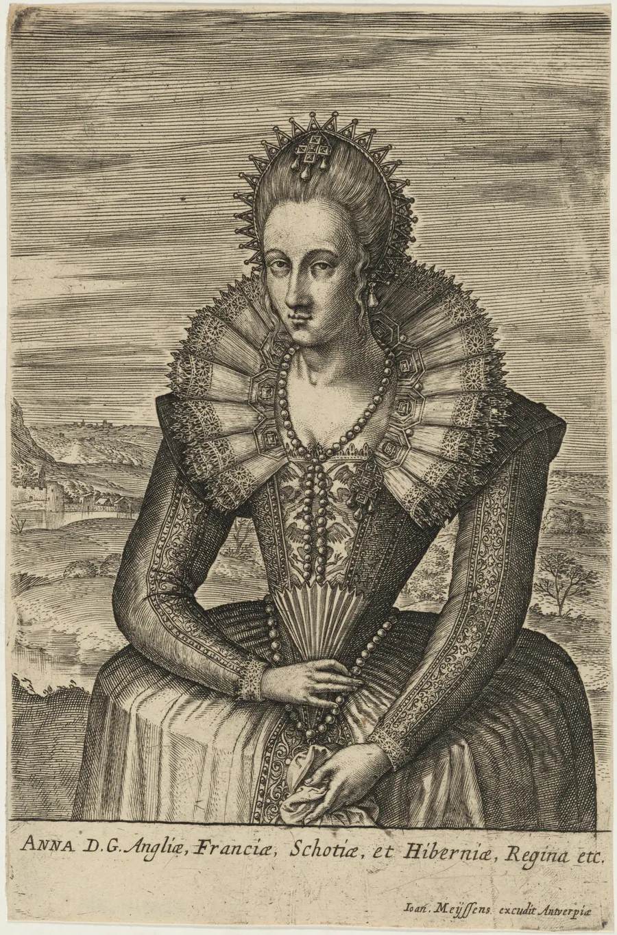 Anne of Denmark by Johan Wierix