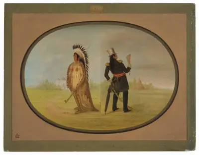 Assinneboine Chief before and after Civilization