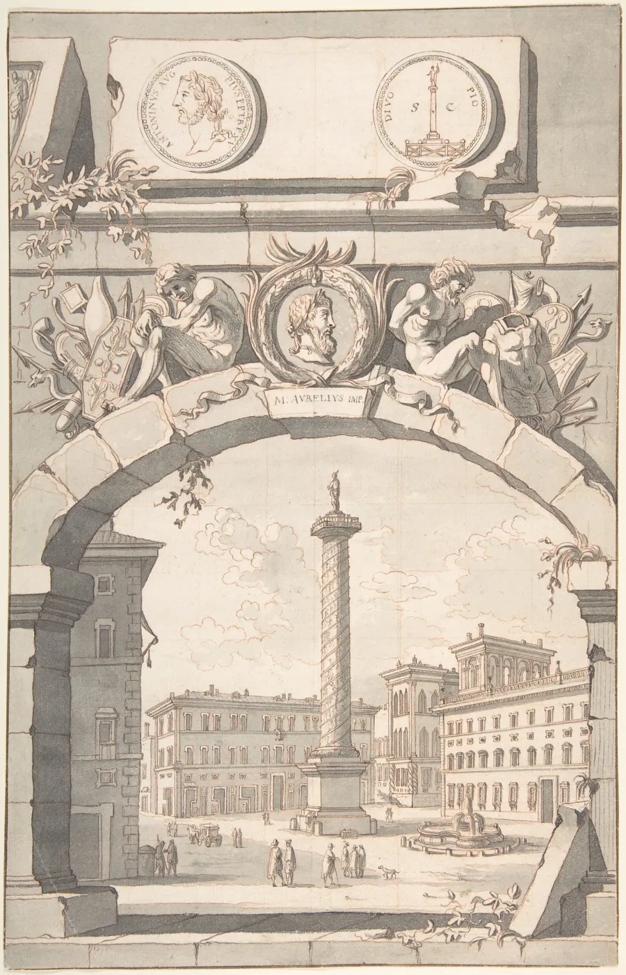 View of the Column of Marcus Aurelius by Jan Goeree