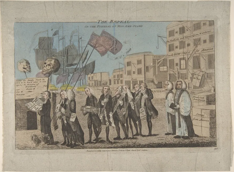 The Repeal, or the Funeral of Miss Ame-Stamp by Carington Bowles I