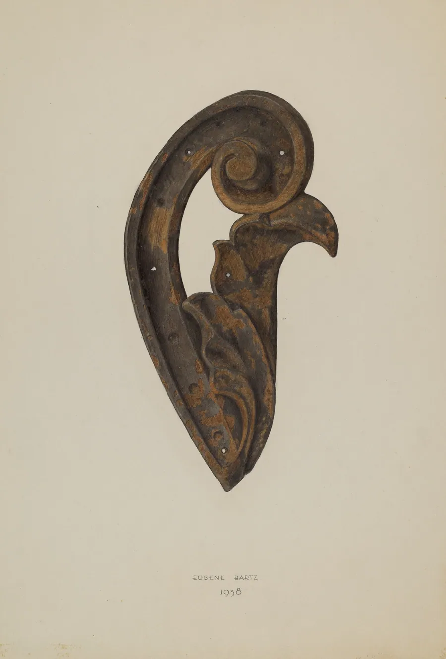 Leaf and Scroll by Eugene Bartz