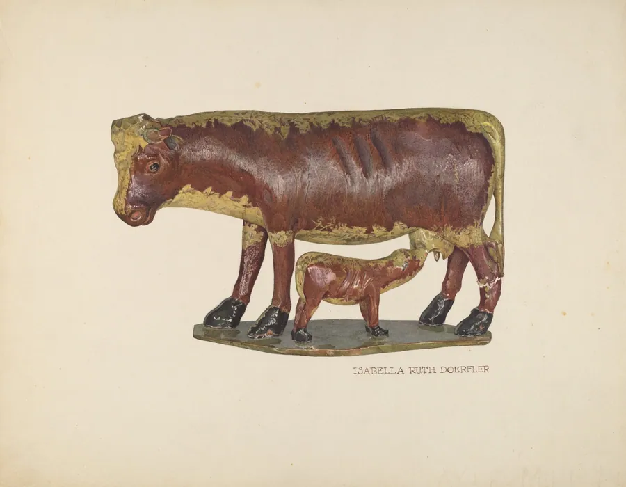 Cow and Calf Toy by Isabella Ruth Doerfler