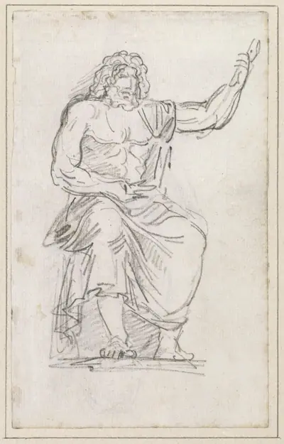 Statue of Jupiter, Seated [recto]