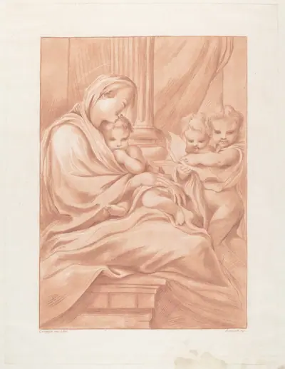 Virgin and Child with Two Angels