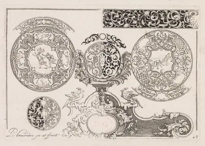 # 3 from " Livre second essais de Gravjre "
Second book of Engraved Designs