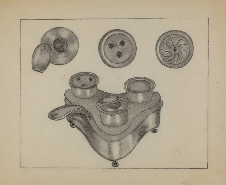 Pewter Desk Set by Mae Szilvasy