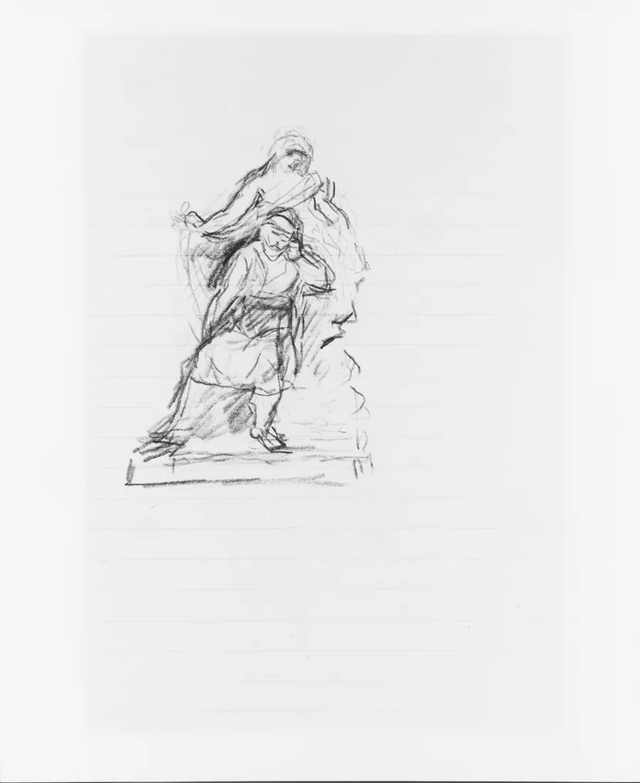 Study for a Memorial (from Sketchbook) by John Quincy Adams Ward