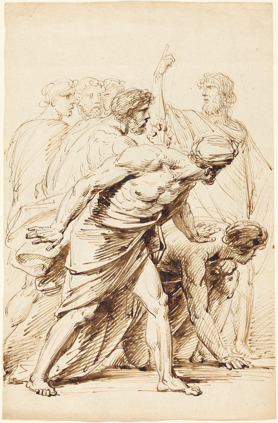 Seven Men in Antique Dress by Heinrich Friedrich Füger