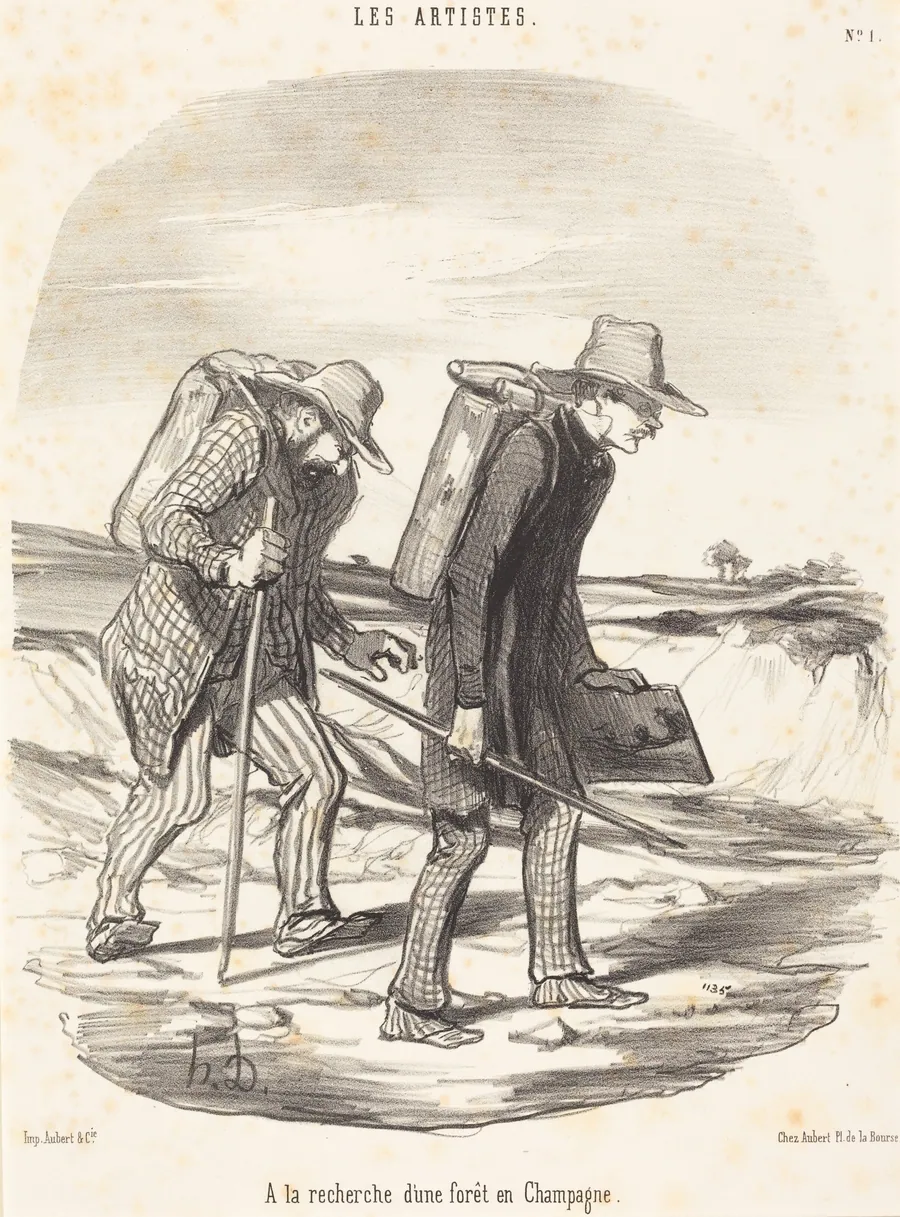 A la recherche d'une forêt en Champagne (In Search of a Forest in Champagne) by Honoré Daumier